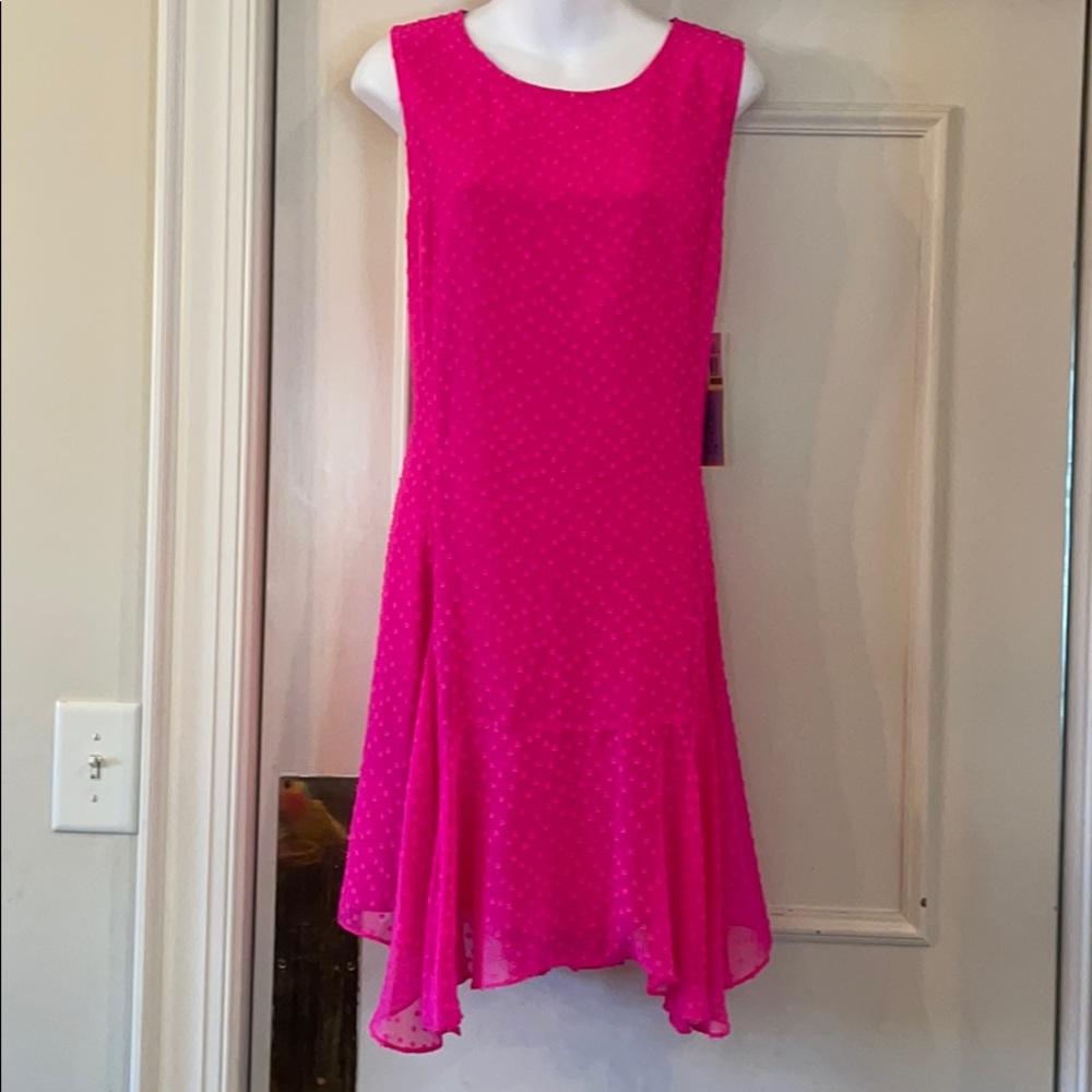 Cece NEW pink summer tropics dress sz 14